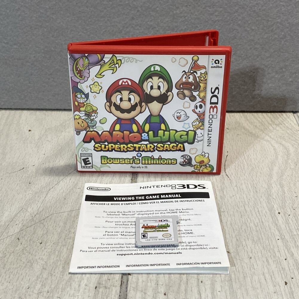 Mario & Luigi: Superstar Saga + Bowser's Minions (Nintendo 3DS, 2017) - CIB